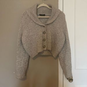 Max Mara Weekend Line Cropped Wool Blend Sweater Made in Italy M